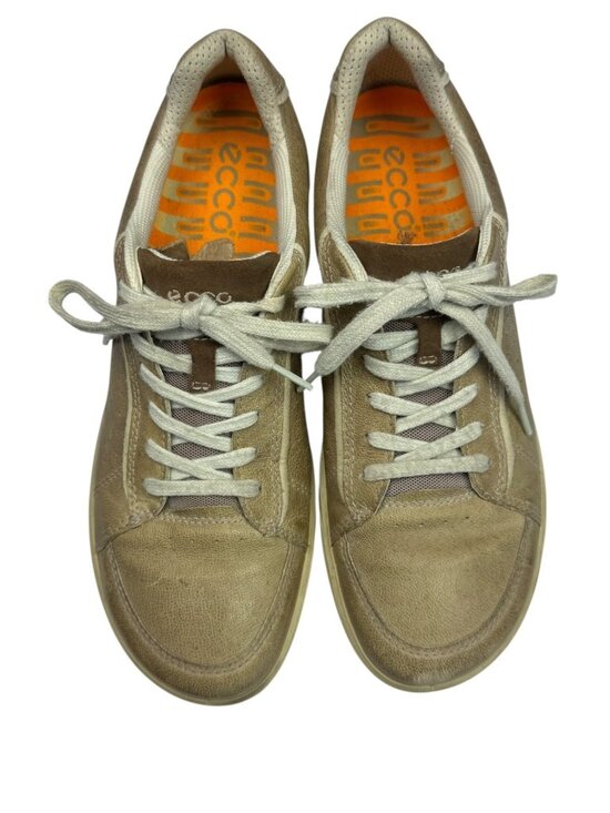 Ecco Leather Comfort Low Top Golf Shoes Sneakers Tan Men\'s Size 43 EU 10 US main image 3
